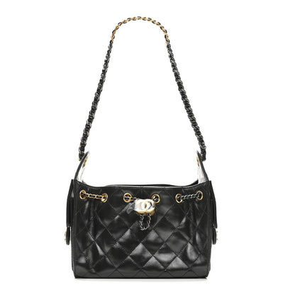 Mini Quilted Handbag - Black