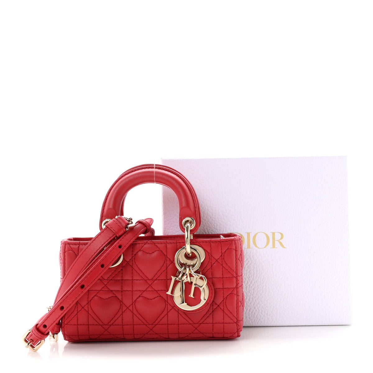 Lambskin Handbag - Red