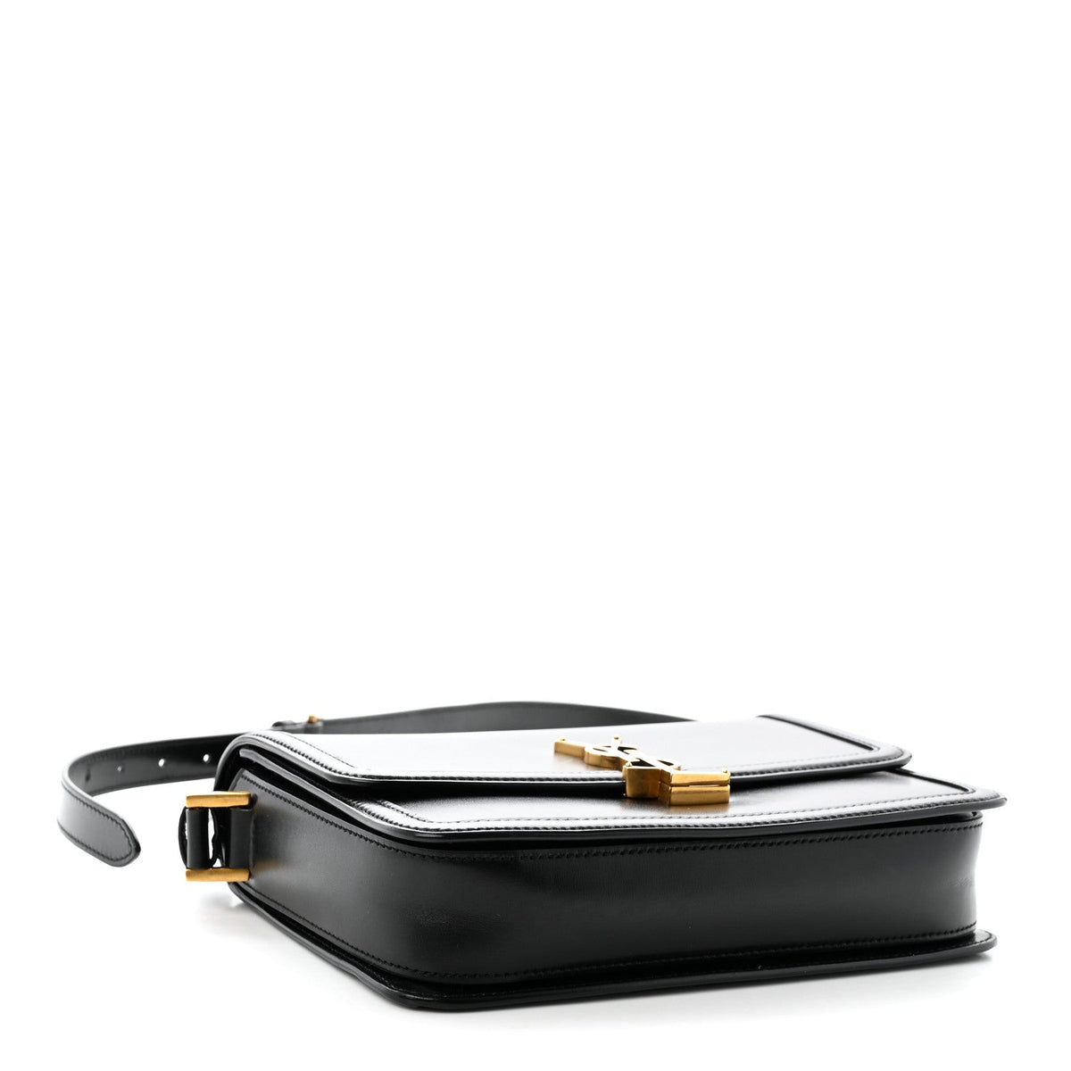 Small Calfskin Satchel Bag - Black