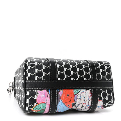 Calfskin Canvas Handbag - Black