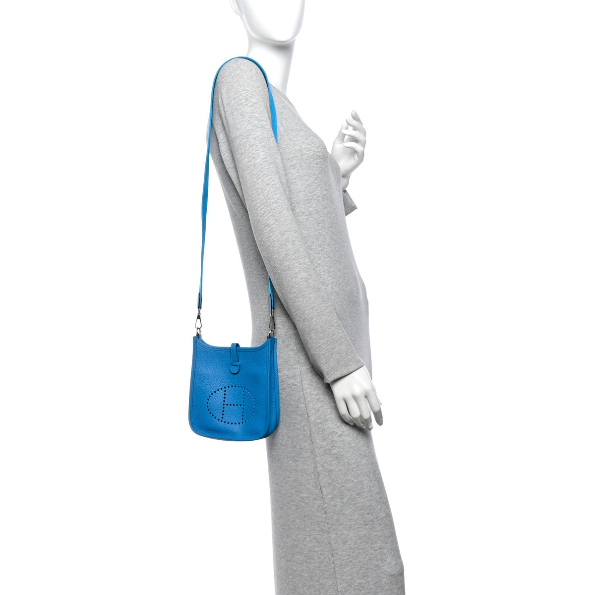 Taurillon Clemence Evelyne Tpm Bleu Zanz Handbag