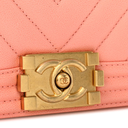 Small Quilted Caviar Flap Shoulder Bag