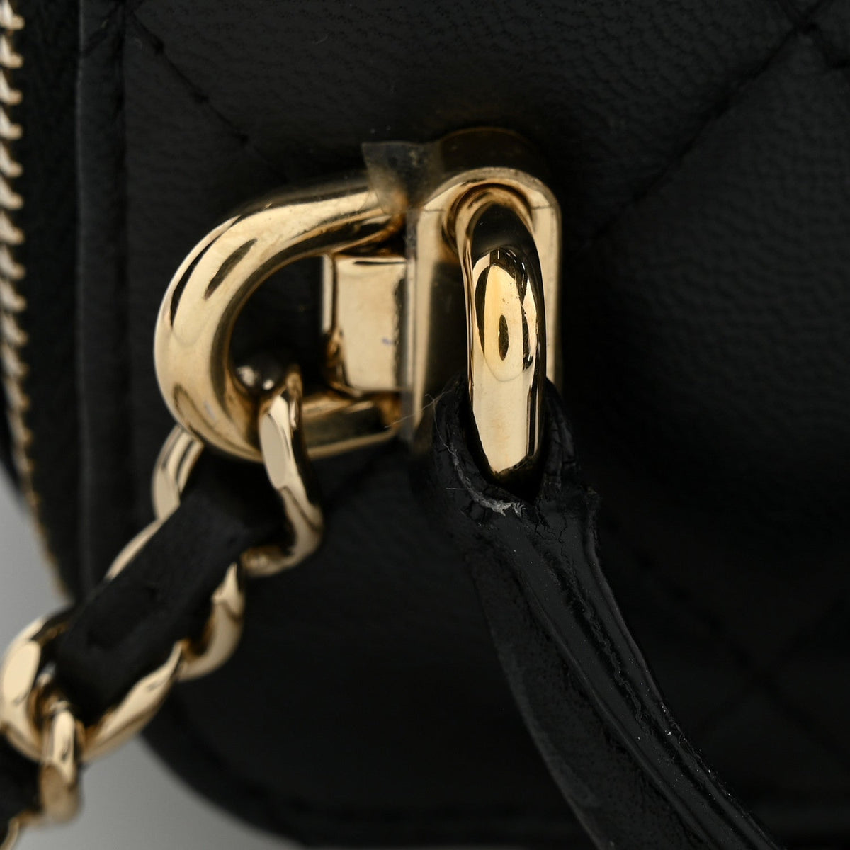Mini Quilted Lambskin Handbag - Black