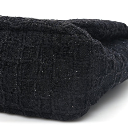 Medium Quilted Flap Shoulder Bag - Black