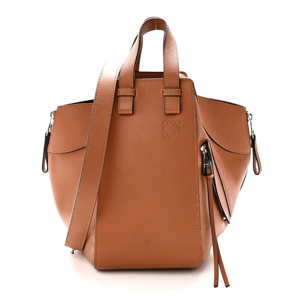 Small Calfskin Shoulder Bag - Tan