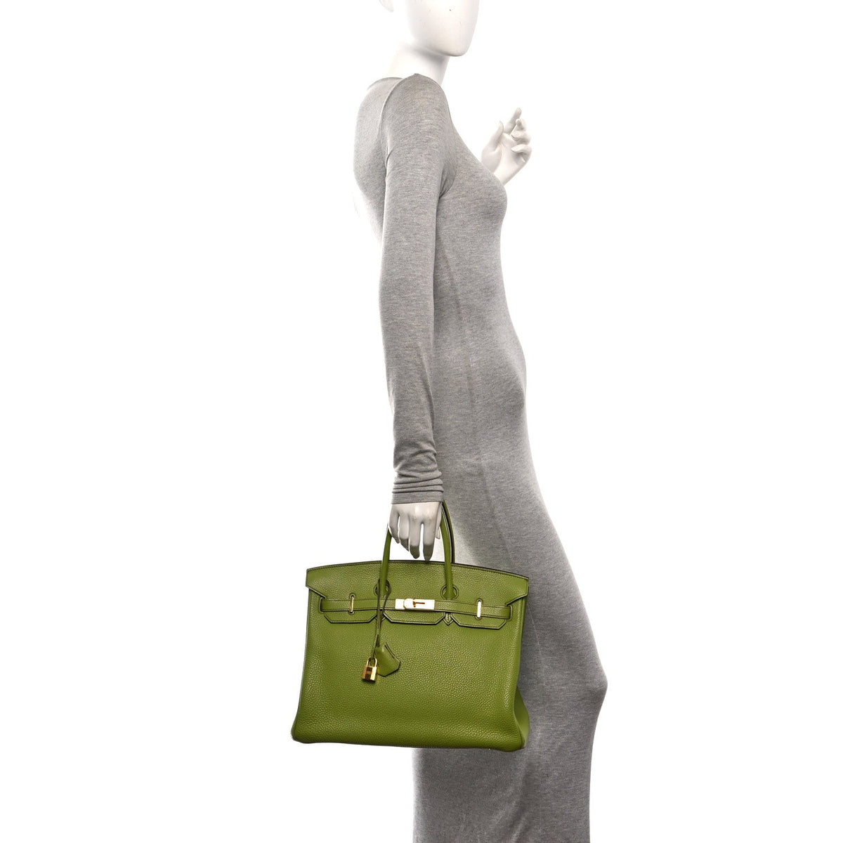 Togo Birkin 35 Vert Anis Handbag