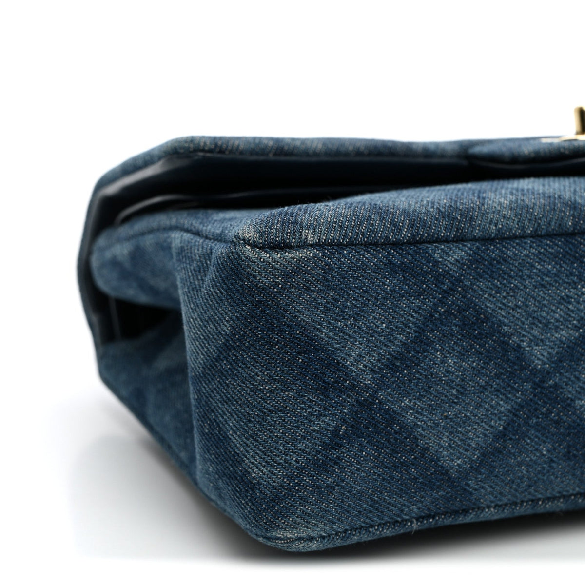 Small Quilted Flap Shoulder Bag - Light Blue