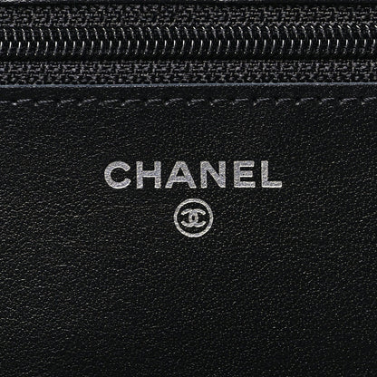Quilted Calfskin Wallet Bag - Black