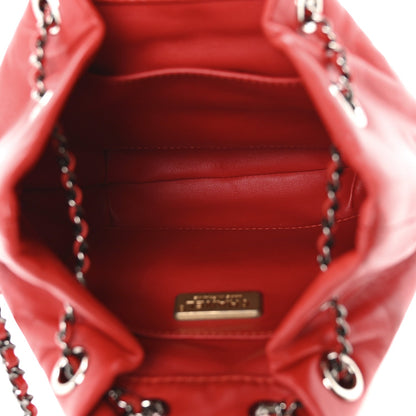 Calfskin Bucket Bag - Red