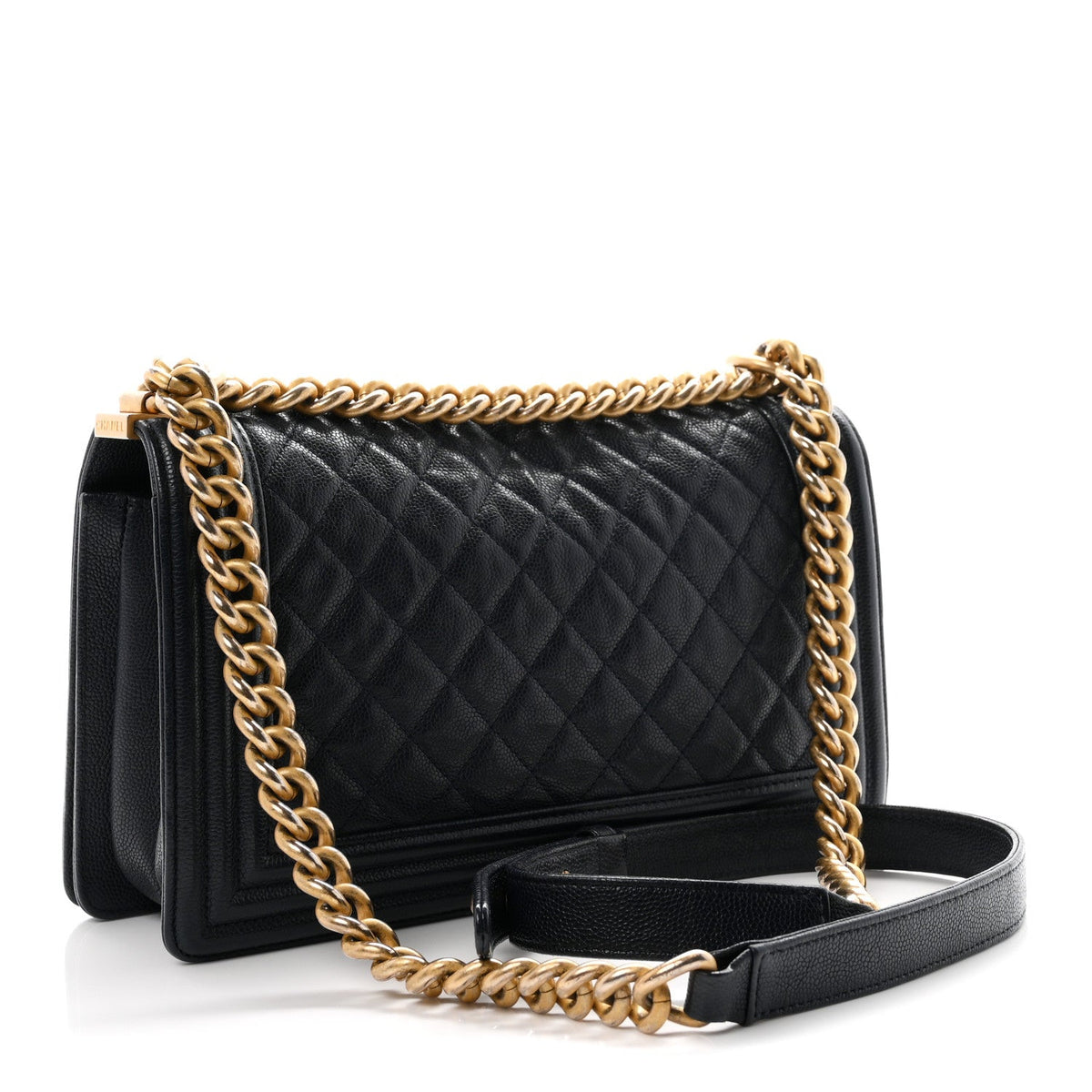 Medium Quilted Caviar Flap Shoulder Bag