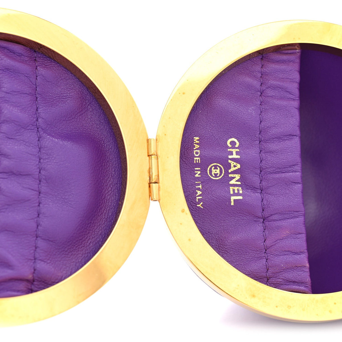 Lambskin Clutch Bag - Purple