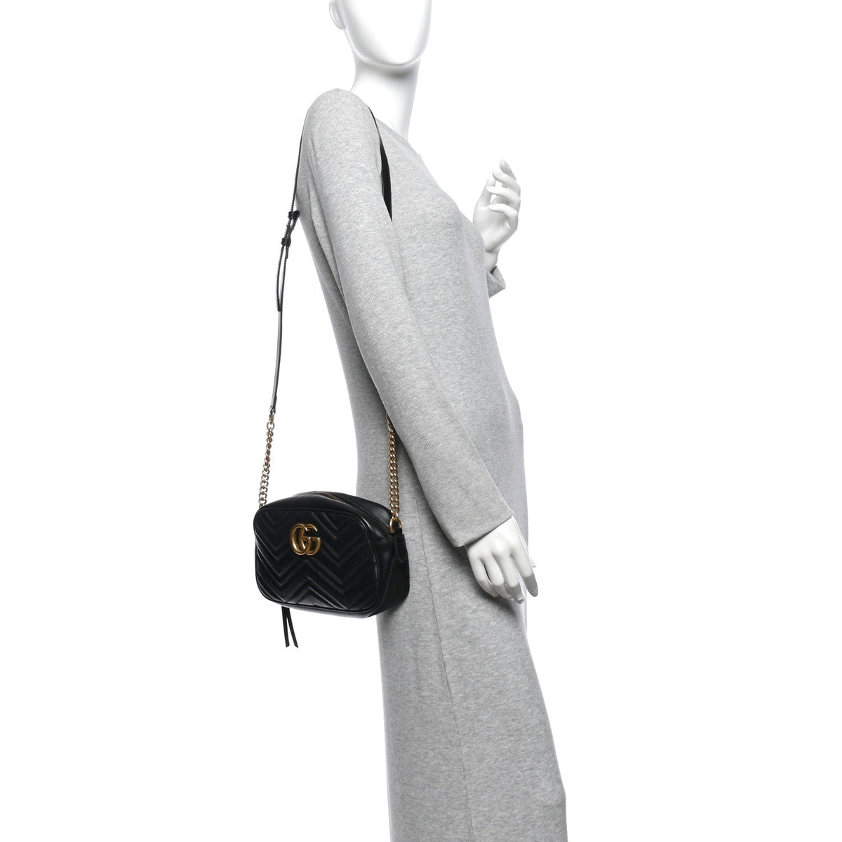 Small Calfskin Shoulder Bag - Black