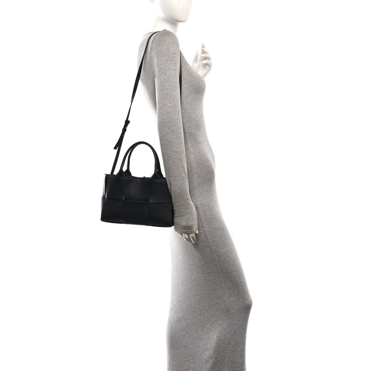 Mini Calfskin Tote Bag - Black