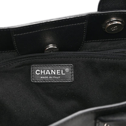 Small Caviar Tote Bag - Black