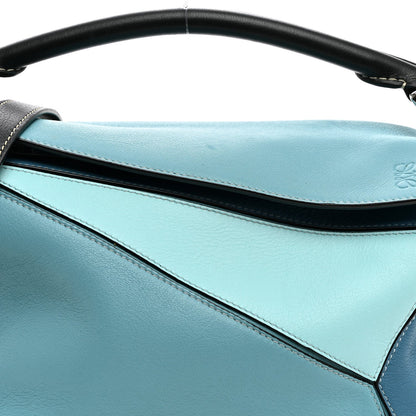 Medium Calfskin Handbag - Light Blue