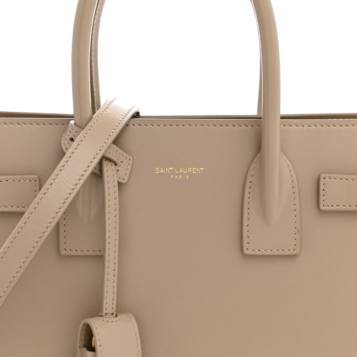 Calfskin Handbag - Beige