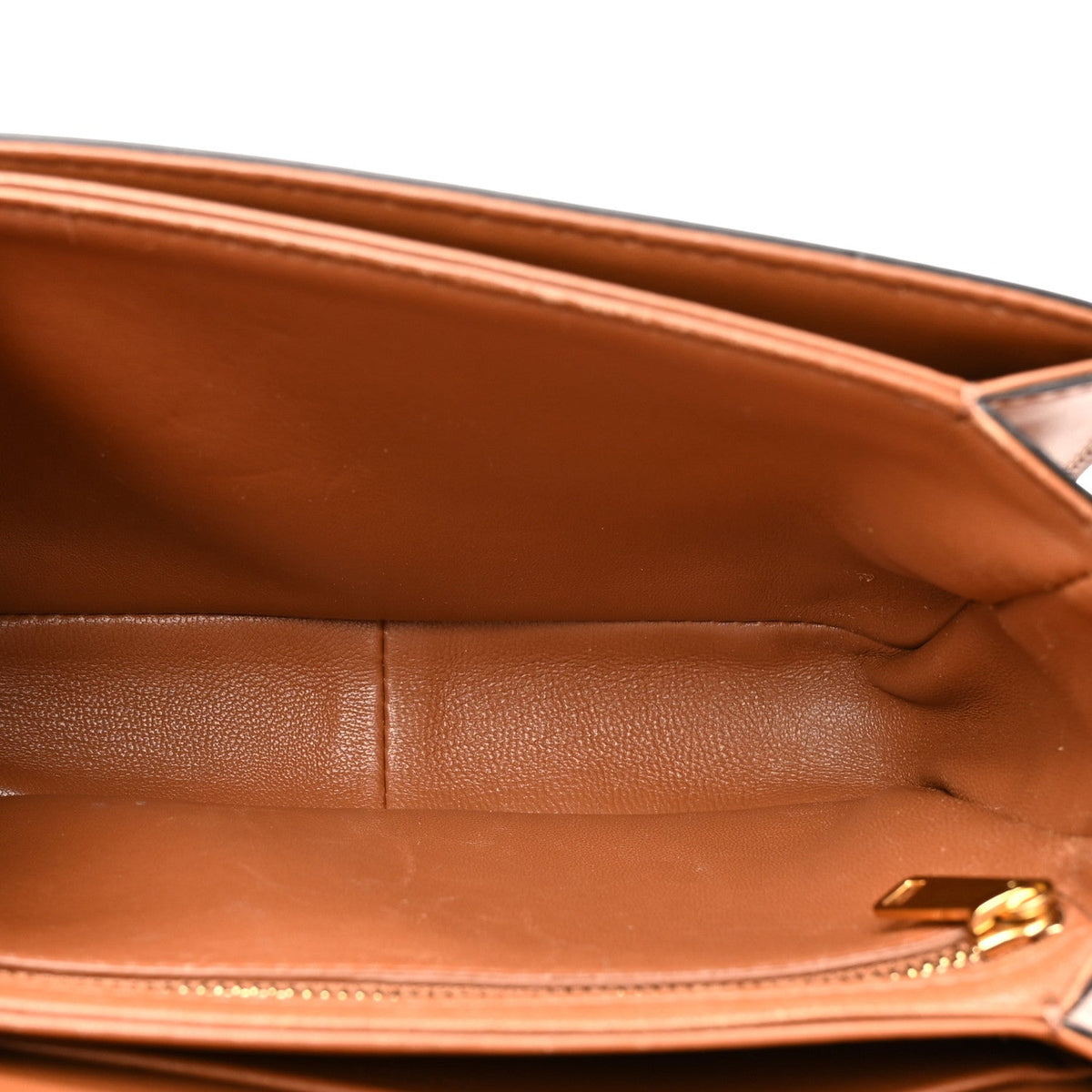 Calfskin Canvas Handbag - Tan