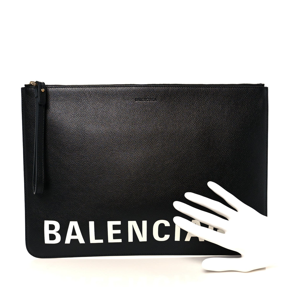 Large Calfskin Pouch - Black