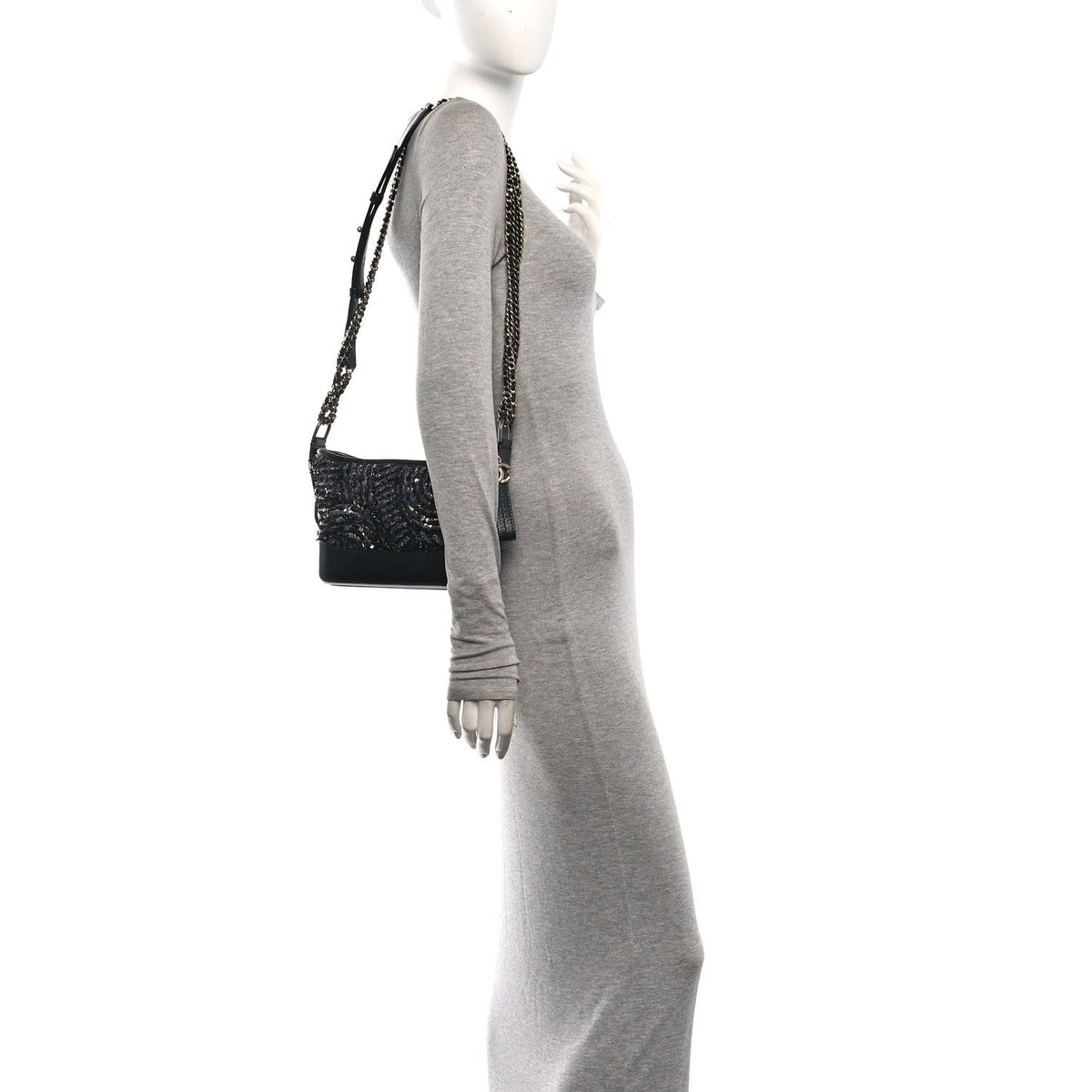 Small Calfskin Hobo Bag - Black