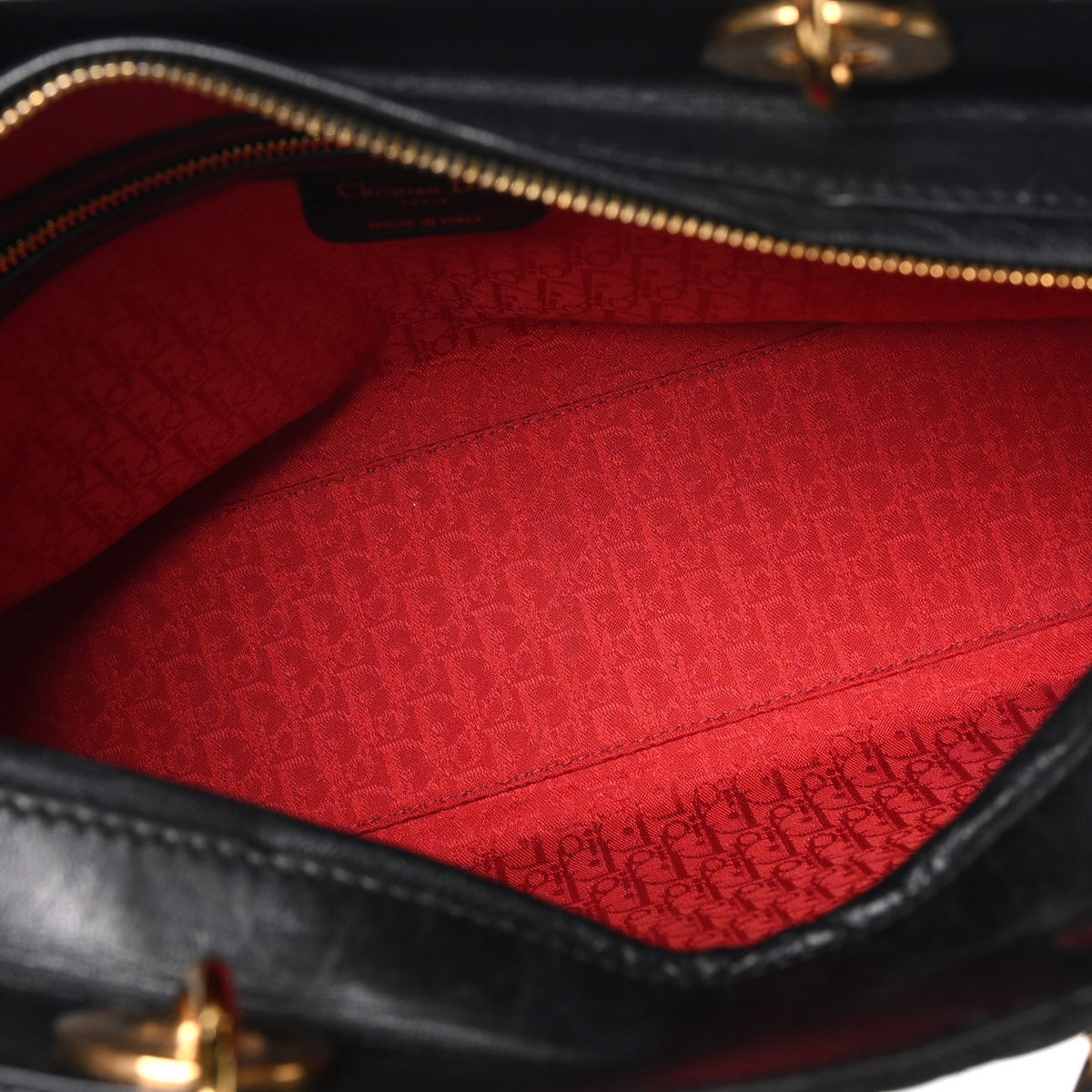 Large Lambskin Handbag - Black