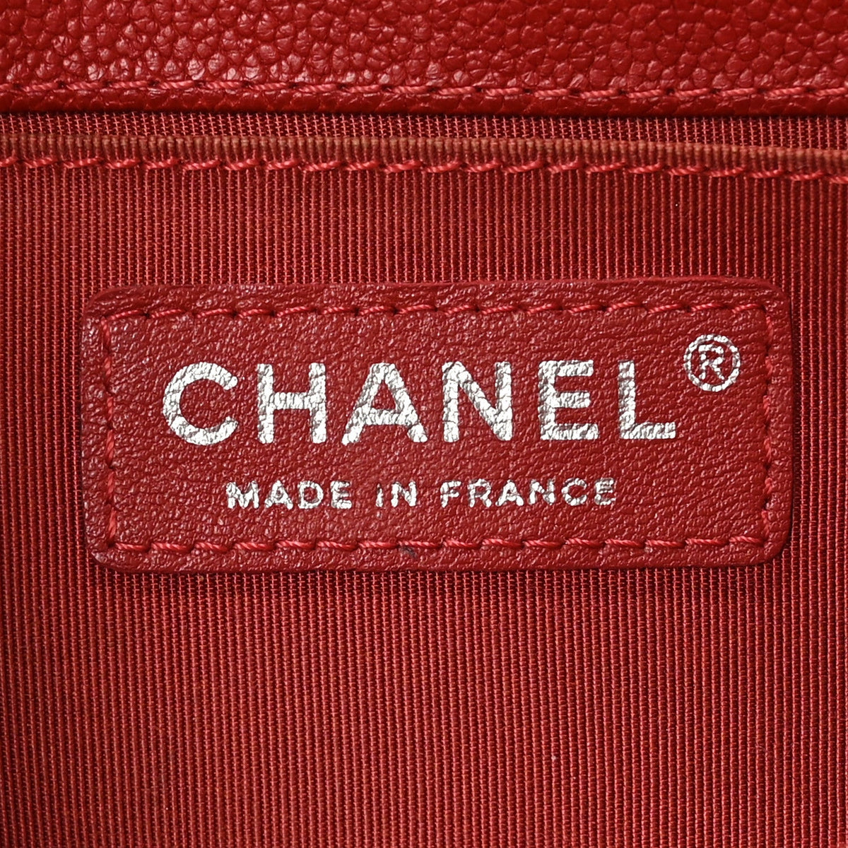 Small Quilted Caviar Flap Shoulder Bag - Red