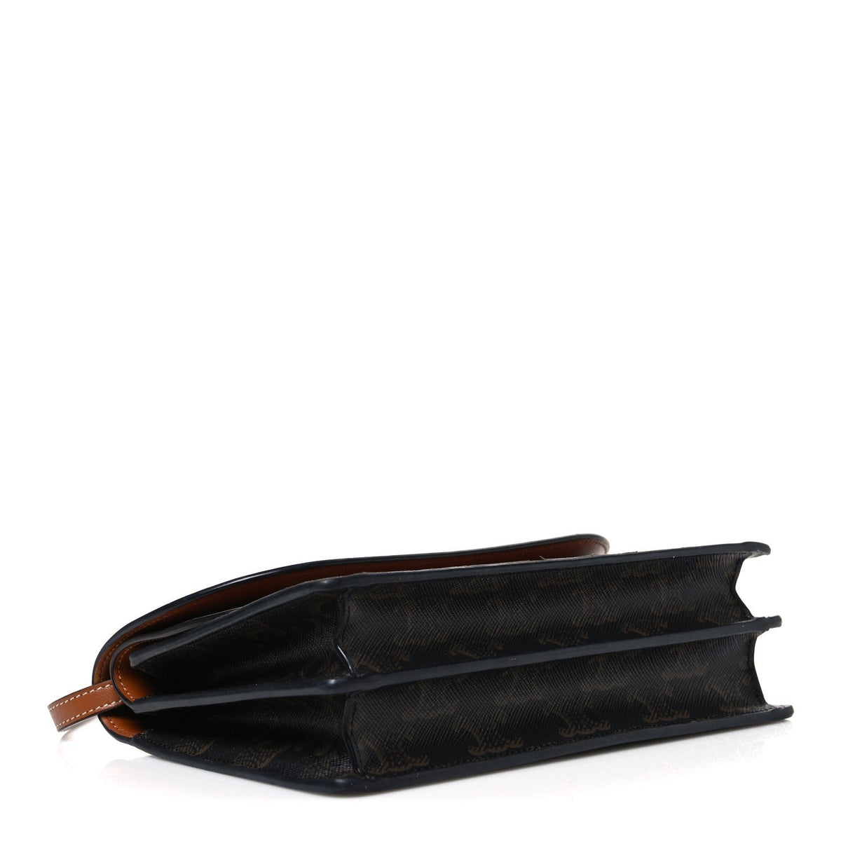Lambskin Canvas Wallet Bag - Tan