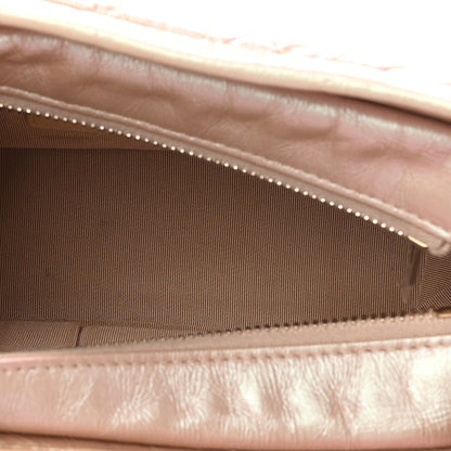 Small Quilted Calfskin Hobo Bag - Pink