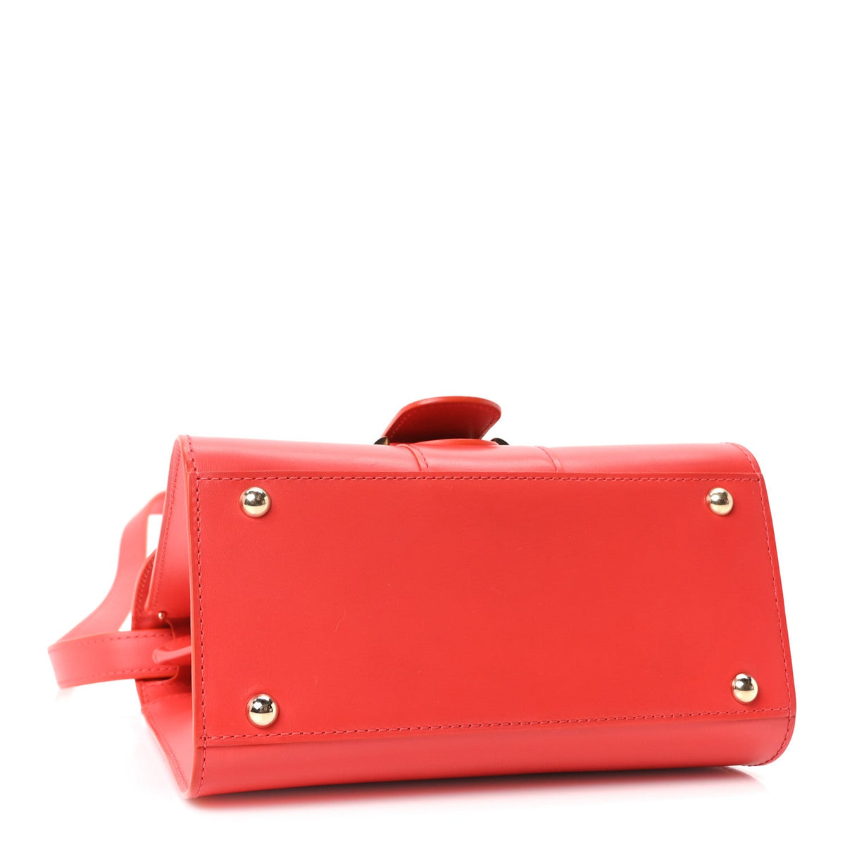 Mini Calfskin Satchel Bag - Red