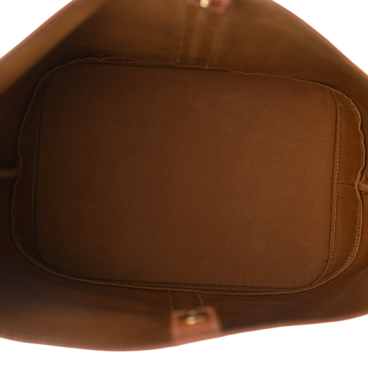 Medium Calfskin Canvas Bucket Bag - Tan