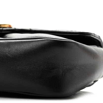 Mini Calfskin Shoulder Bag - Black