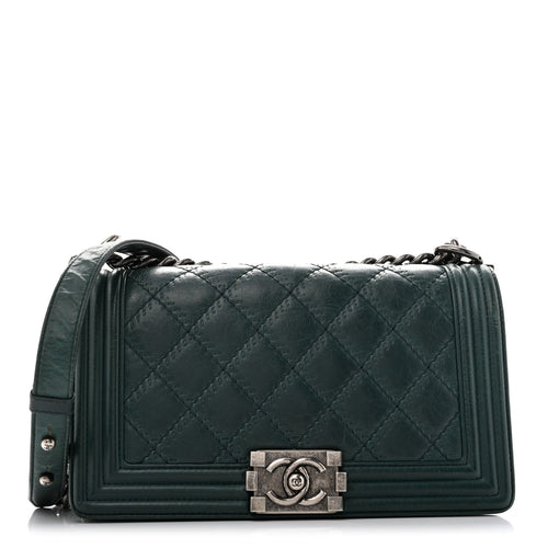 Medium Calfskin Flap Shoulder Bag - Green