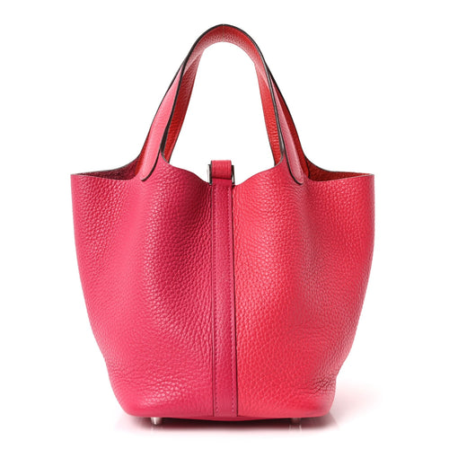 Taurillon Clemence Tri-Color Picotin Loc Handbag