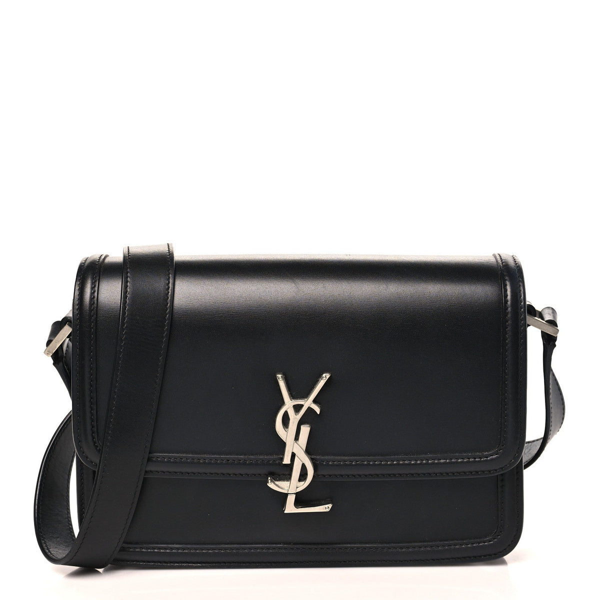 Medium Calfskin Satchel Bag - Black