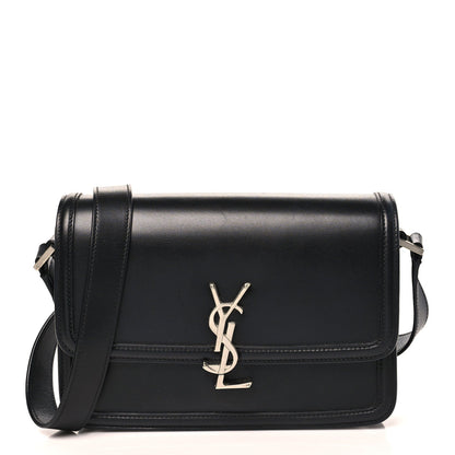 Medium Calfskin Satchel Bag - Black