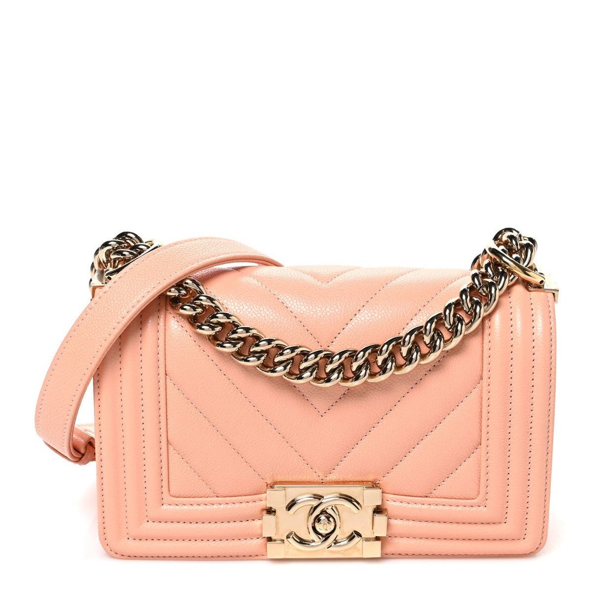 Small Quilted Caviar Flap Shoulder Bag