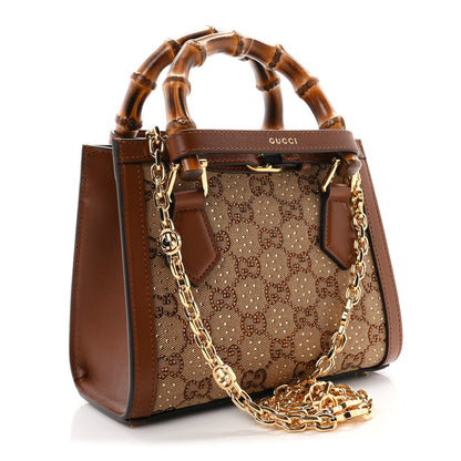 Mini Calfskin Canvas Tote Bag