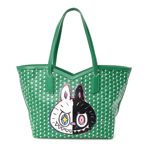 Calfskin Canvas Tote Bag - Green