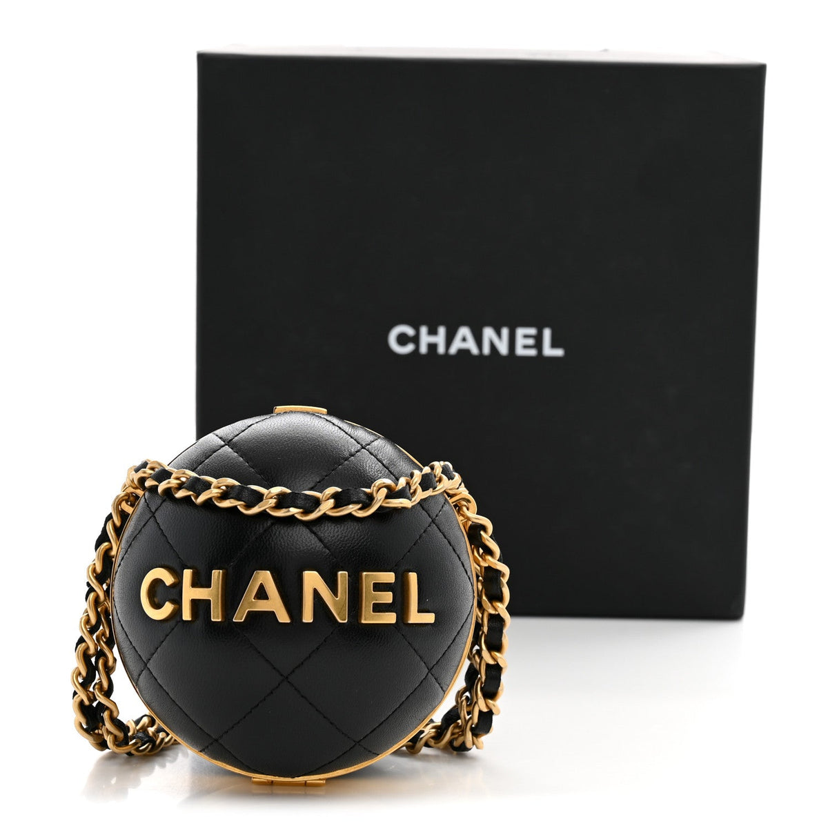 Quilted Lambskin Clutch Bag - Black