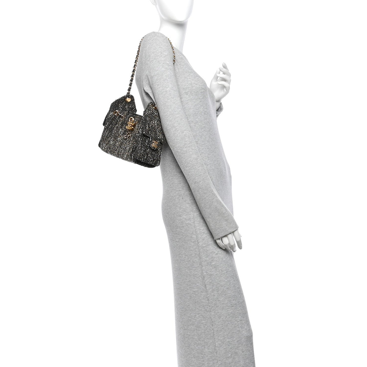 Mini Quilted Handbag - Black
