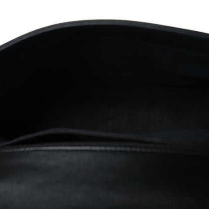 Medium Quilted Calfskin Flap Shoulder Bag - Black