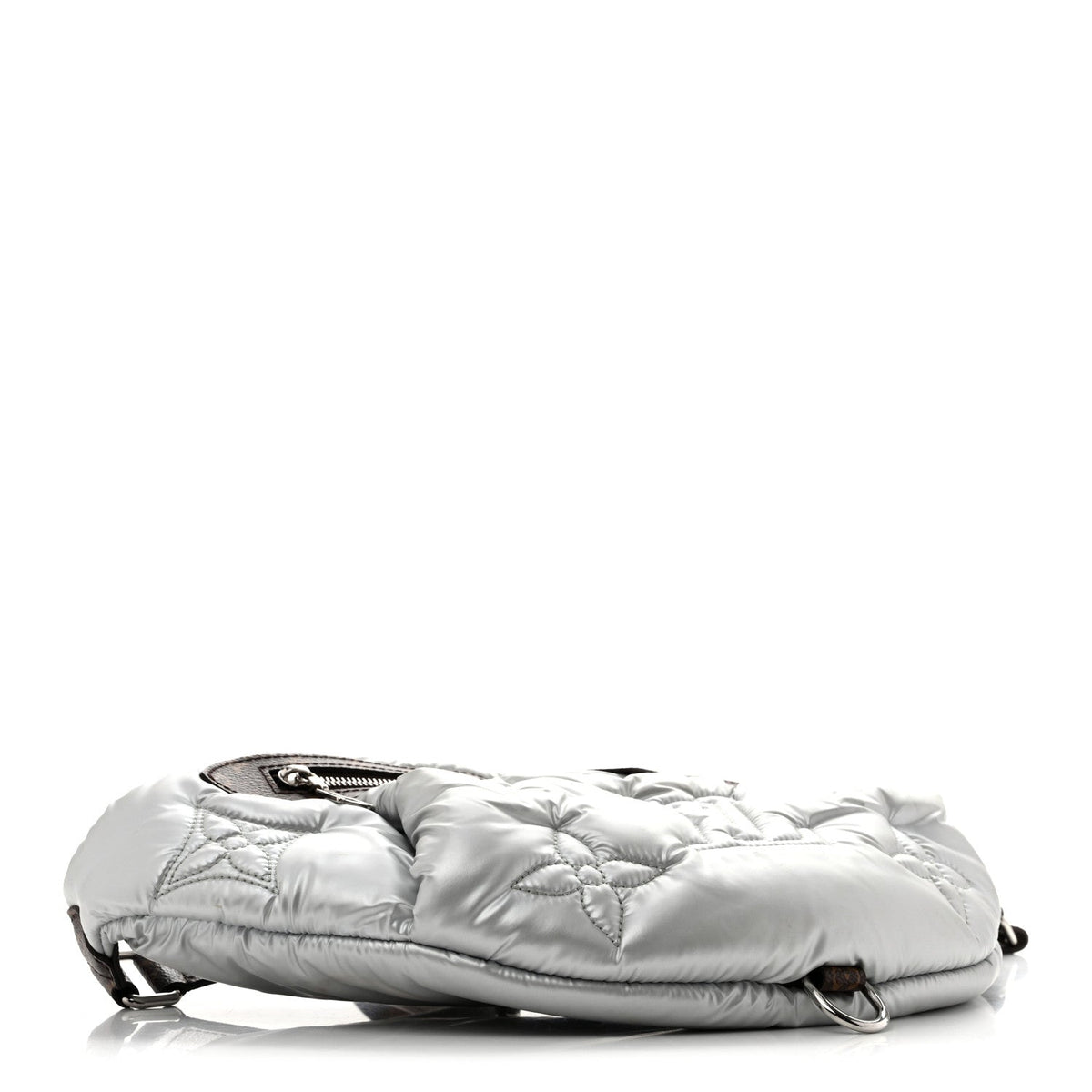 Econyl Monogram Pillow Bumbag Silver Handbag
