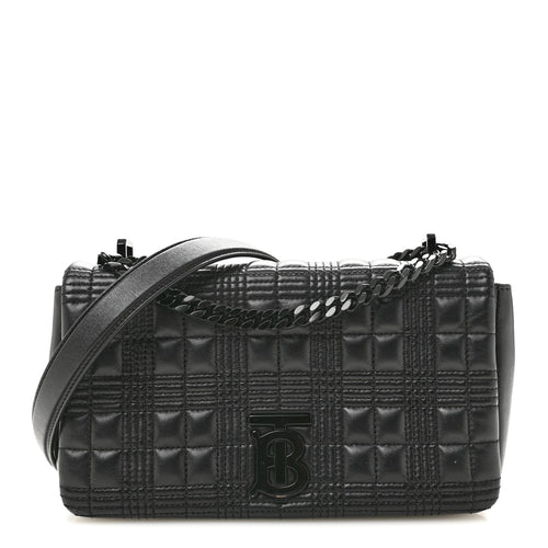 Small Quilted Lambskin Handbag - Black