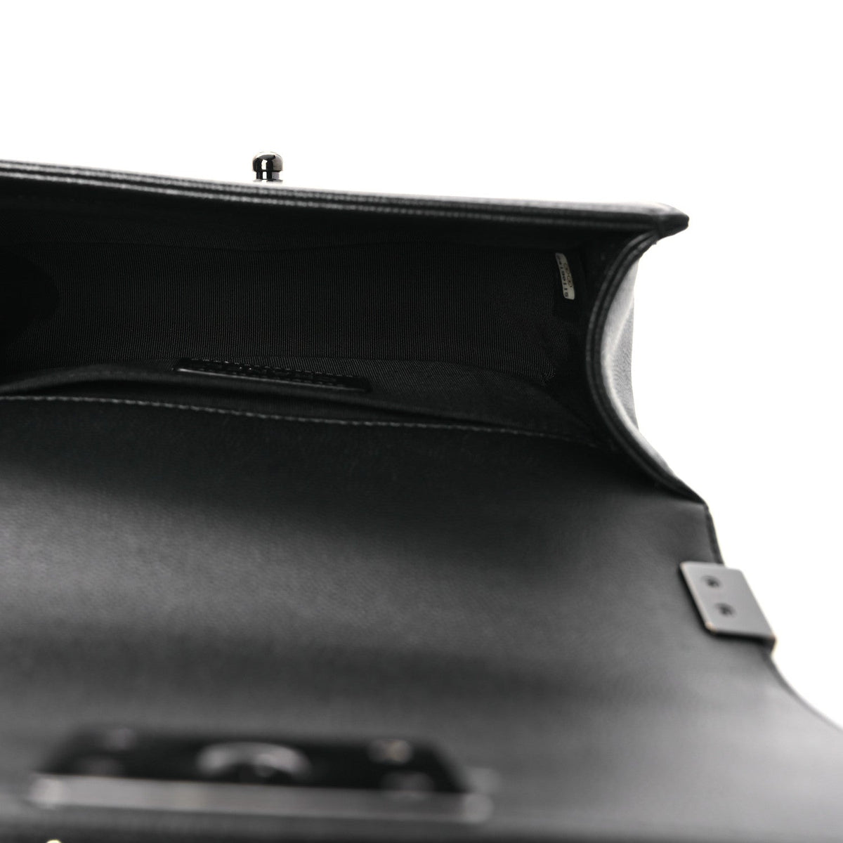 Small Quilted Caviar Flap Shoulder Bag - Black
