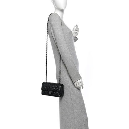 Mini Quilted Caviar Flap Shoulder Bag - Tan