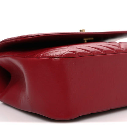 Quilted Calfskin Flap Shoulder Bag - Red