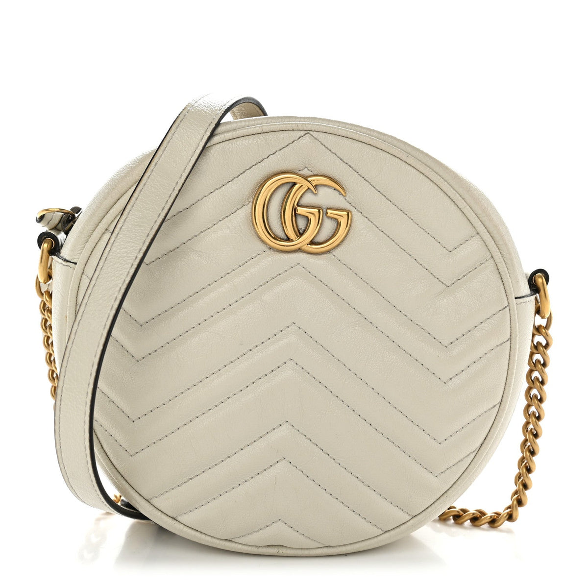 Mini Calfskin Shoulder Bag - White