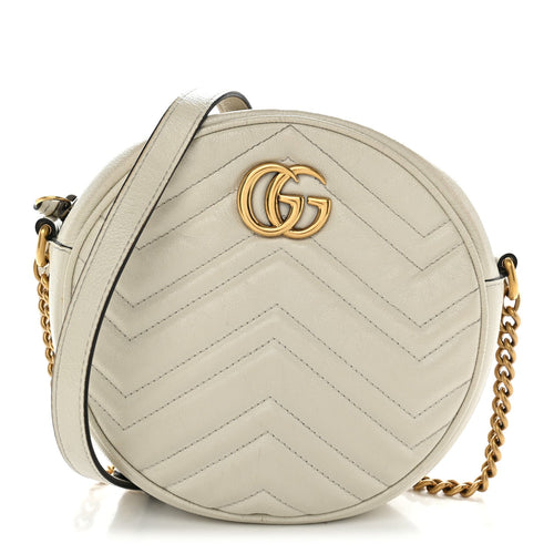 Mini Calfskin Shoulder Bag - White