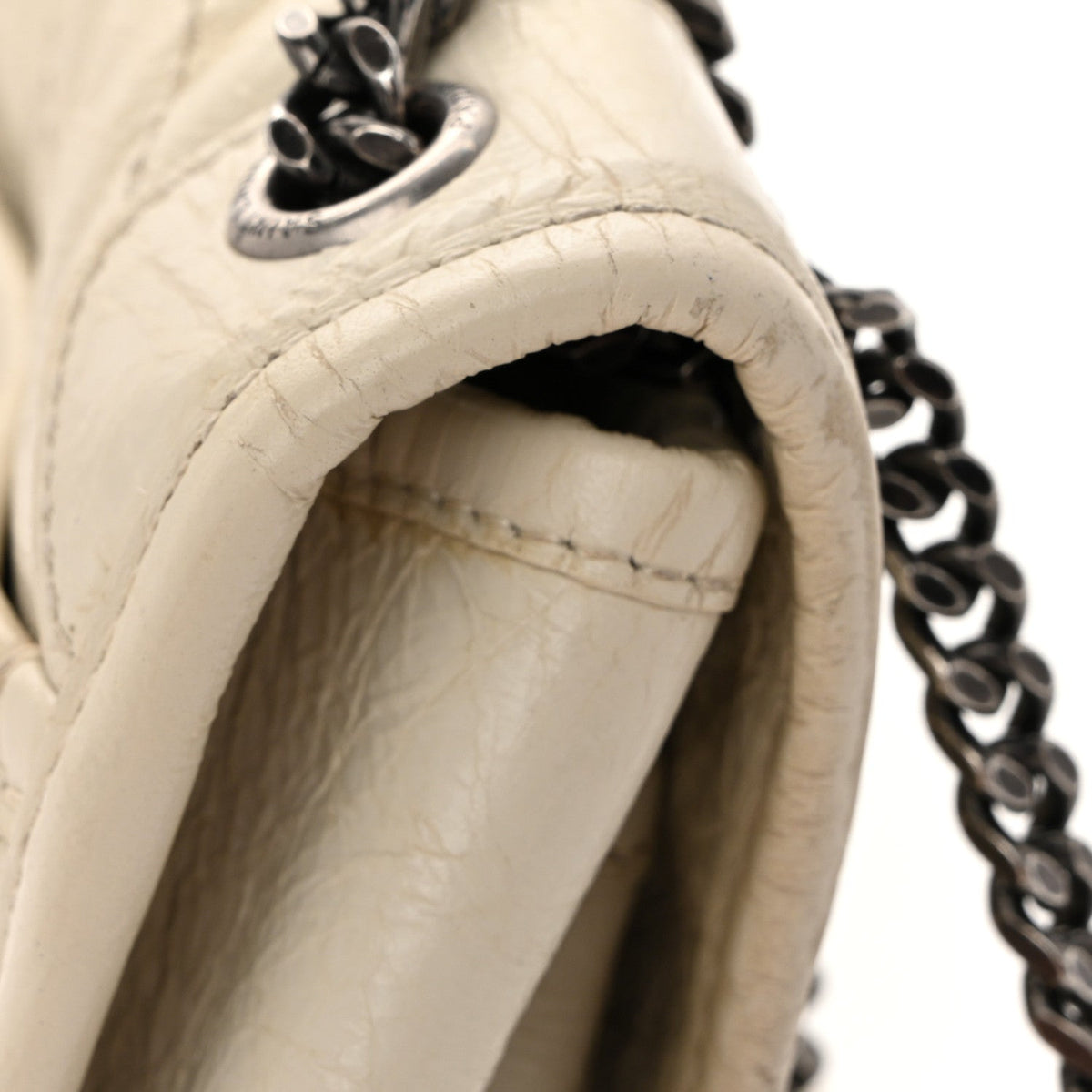 Calfskin Satchel Bag - White