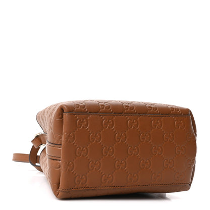 Small Calfskin Bucket Bag - Brown