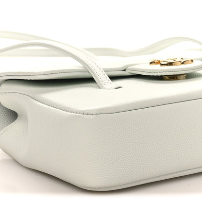 Mini Caviar Shoulder Bag - Light Blue